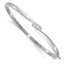 14k White Gold AA Diamond Bangle