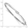 14k White Gold AA Diamond Bangle