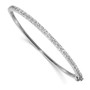 14k White Gold AA Diamond Bangle