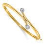 14k Two-tone A Diamond bangle