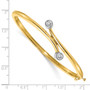 14k Two-tone A Diamond bangle