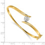 14k Two-tone A Diamond bangle