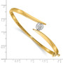 14k Two-tone A Diamond bangle