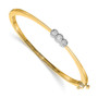 14k Two-tone AAA Diamond bangle