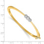 14k Two-tone AAA Diamond bangle