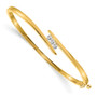 14k A Diamond bangle