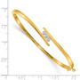 14k A Diamond bangle