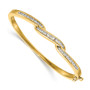 14k A Diamond bangle