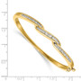 14k A Diamond bangle