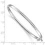 14k White Gold 3.6mm Polished Casted Hinged Bangle Bracelet