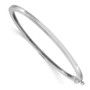 14k White Gold 2.5mm Polished Casted Hinged Bangle Bracelet