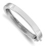 14k White Gold 7.4mm Polished Casted Hinged Bangle Bracelet