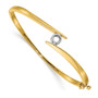 14k Two Tone Bangle Bracelet Mounting