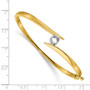 14k Two Tone Bangle Bracelet Mounting