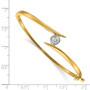 14k Two Tone AAA Diamond bangle