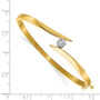 14k Two Tone VS Diamond bangle