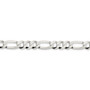 Sterling Silver 8.5mm Polished Flat Figaro Chain