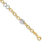 14K Two-tone Polished Fancy Link Bracelet