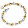 14K Two-tone Polished Fancy Link Bracelet