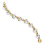 14K Two-tone Polished Fancy Link Bracelet