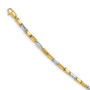 14K Two-tone Polished Fancy Link Bracelet