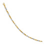 14K Two-tone Polished Fancy Link Bracelet