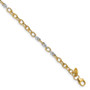 14K Two-tone Polished Fancy Link Bracelet