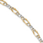 14K Two-tone Polished Fancy Link Bracelet