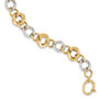 14K Two-tone Polished Fancy Link Bracelet