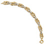 14K Two-tone Polished Fancy Link Bracelet