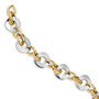 14K Two-tone Polished Fancy Link Bracelet