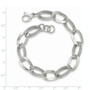 14K White Gold Polished Fancy Link Bracelet