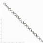 Stainless Steel Polished Ovals 8.25in Bracelet