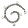 Stainless Steel Multiple Row w/Discs 7.25in Bracelet