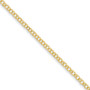 14k 3.5mm Solid Double Link Charm Bracelet