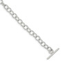 Sterling Silver Polished Fancy Link Toggle Bracelet