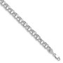 14k White Gold Lite 5.5mm Double Link Charm Bracelet