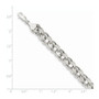 14k White Gold Lite 8mm Double Link Charm Bracele