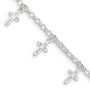 Sterling Silver Cross Charm Child's Bracelet