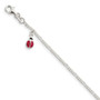 Sterling Silver Enameled Ladybug Baby Bracelet