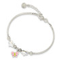 Sterling Silver Children's Enamel Swarovski Butterfly Stars Bracelet