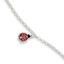 Sterling Silver Polished Children's Enameled Ladybug Bracelet