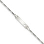 Sterling Silver Baby ID with Cut-out Heart Bracelet