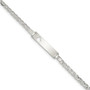 Sterling Silver Baby ID with Cut-out Heart Bracelet