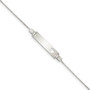 Sterling Silver Baby ID with Cut-out Heart Bracelet