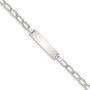 Sterling Silver Polished Engraveable Childrens ID Bracelet