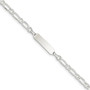 Sterling Silver Polished Engraveable Childrens ID Bracelet