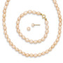 14k Pink FW Cultured Pearl 14 Necklace, 5 Bracelet & Earring Set