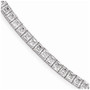 Sterling Silver Rhodium Plated CZ 7in Bracelet