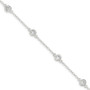 Sterling Silver Polished CZ Bracelet